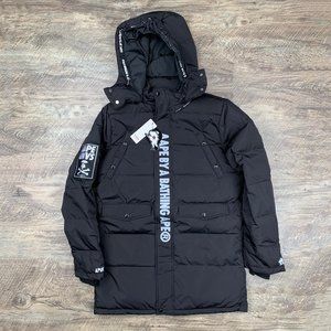 bape long down jacket